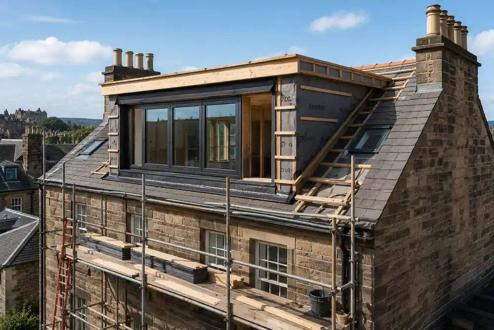 Dormer loft conversion in Dalkeith by Kingsknowe Building & Landscaping