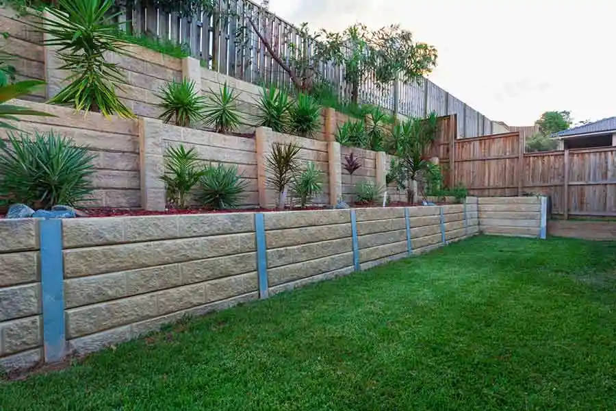 Landscaped garden with retaining walls in Dunfermline by Kingsknowe Building & Landscaping