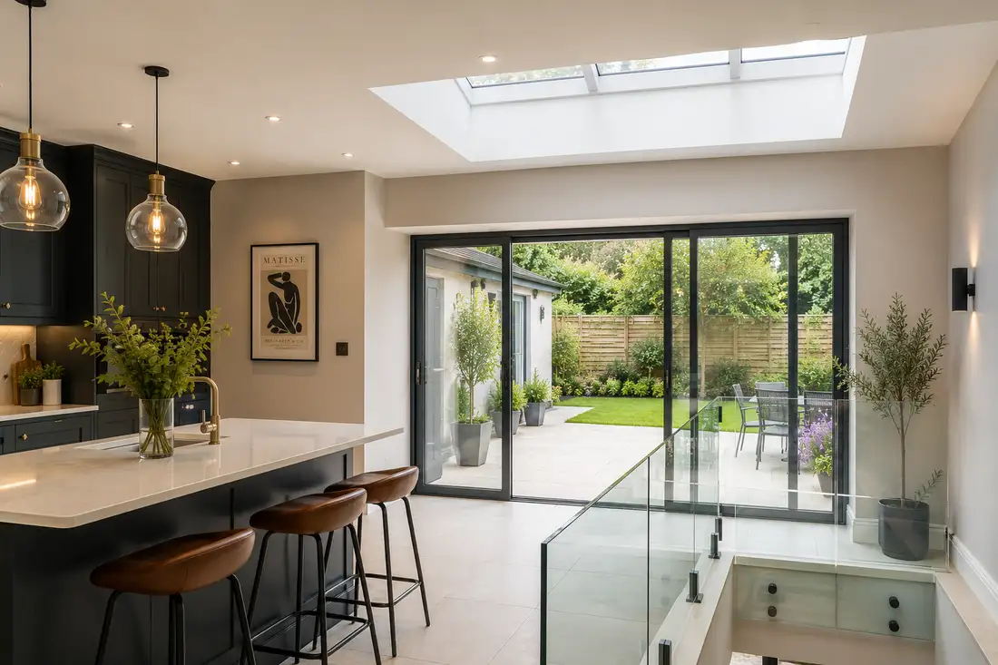 Freshly decorated open-plan interior in Haddington by Kingsknowe Building & Landscaping