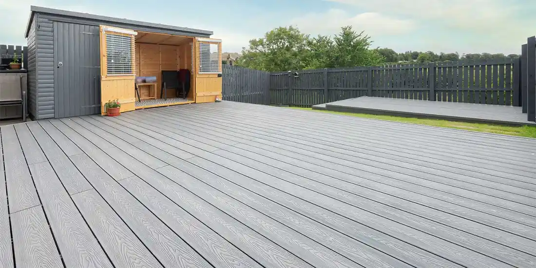 Composite garden decking in Inverkeithing by Kingsknowe Building & Landscaping