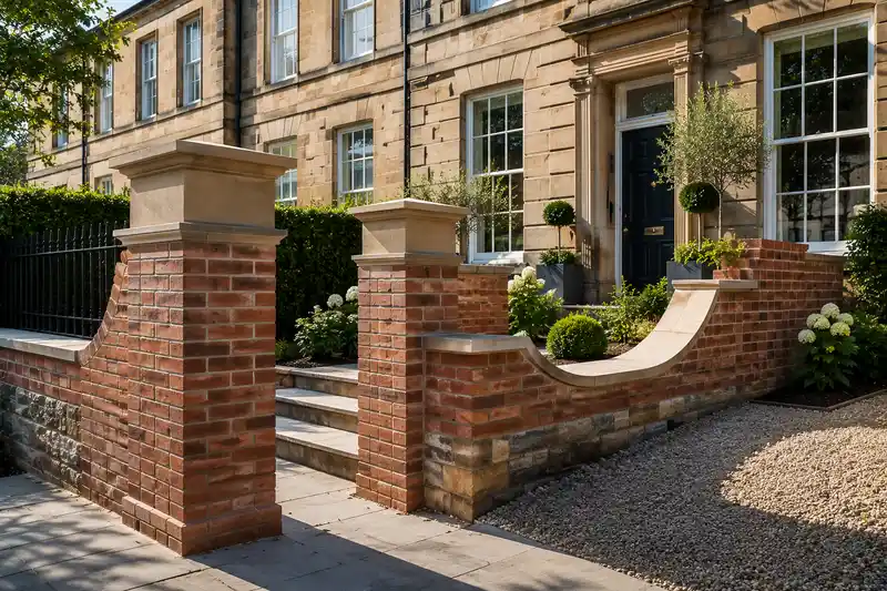 Brick garden wall and masonry in Linlithgow by Kingsknowe Building & Landscaping