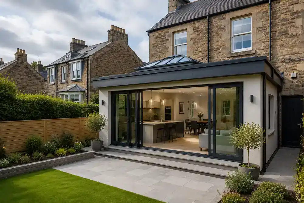 Single storey rear extension with bifold doors in North Berwick by Kingsknowe Building & Landscaping