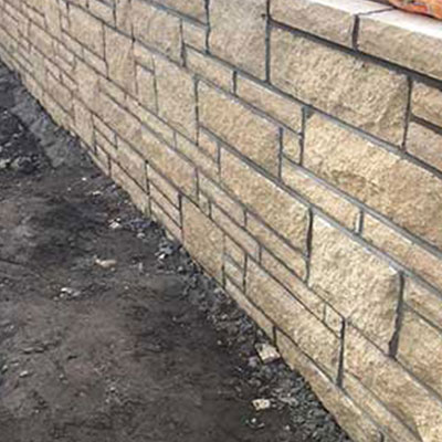 Brick wall building project by Kingsknowe Building and Landscaping